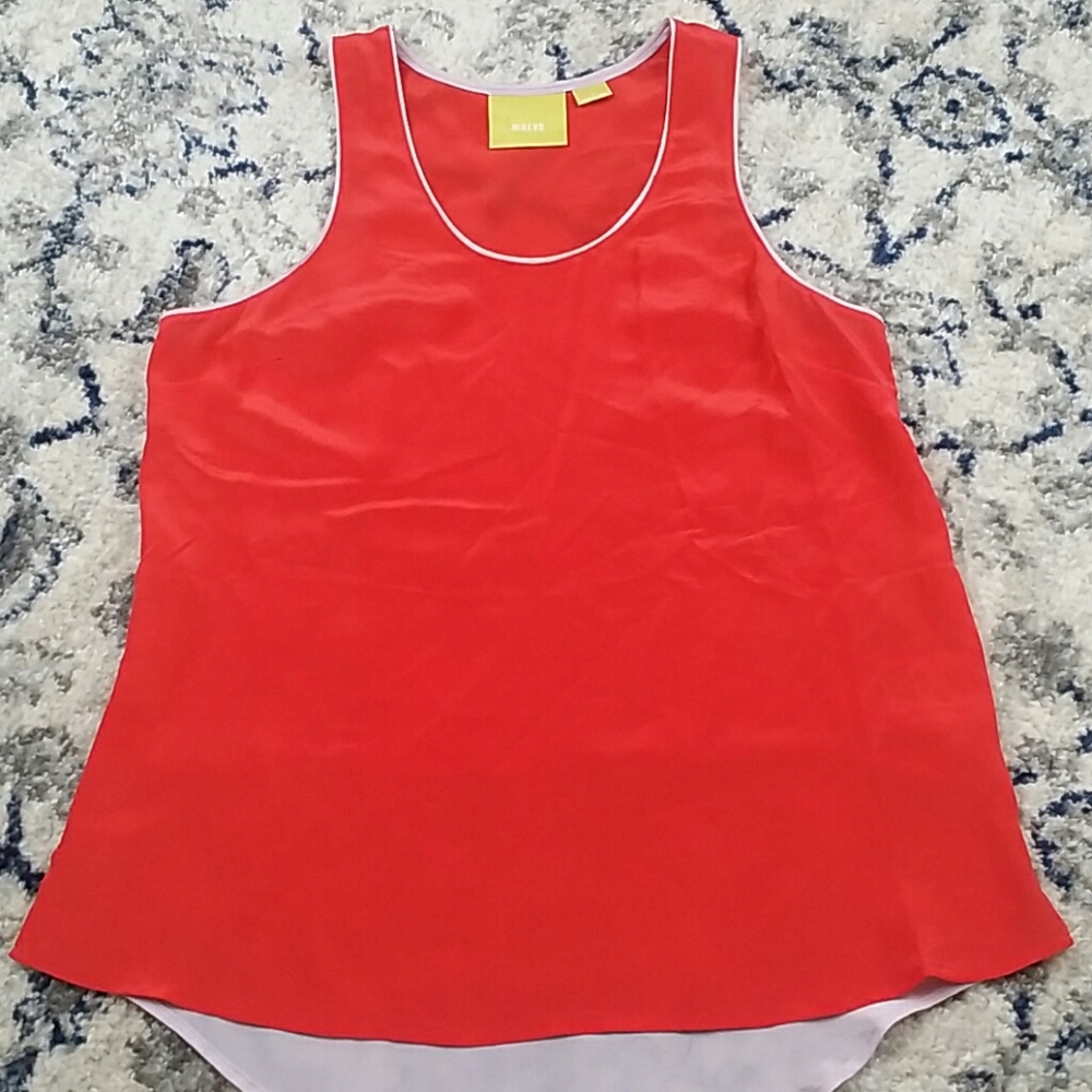 Maeve Silk Color Block Hi-low Tank Top